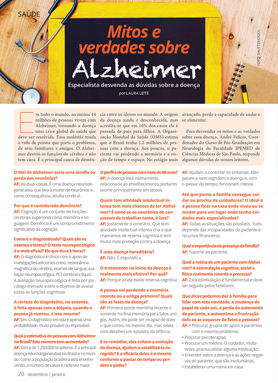 Mitos e verdades sobre Alzheimer
